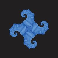 Abstract Blue Swirling Fractal Pattern Art vector