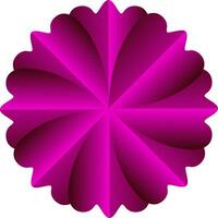 Abstract Fuchsia Circular Ruffled Floral Pattern vector