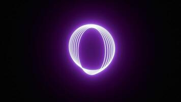3D Blue Neon Geometric Loop video