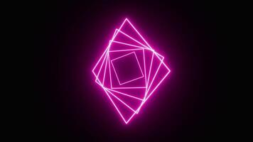 3D Pink Neon Geometric Loop video