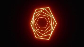 3D Red Neon Geometric Loop video