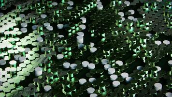 Abstract Green Metallic Shapes Loop video