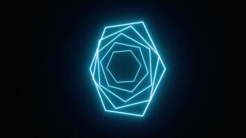 3D Colorful Neon Geometric Loop video