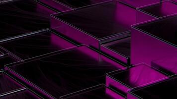 3D Pink Neon Geometric Shapes Loop video