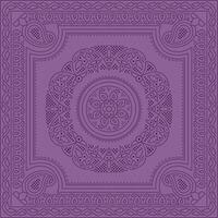 a purple square pattern with an ornate design vector