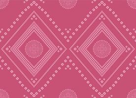 a pink and white geometric pattern with dots vector