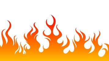 Seamless Horizontal Flame Border Pattern vector