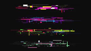 Glitch effect texture. Abstract elements set vector