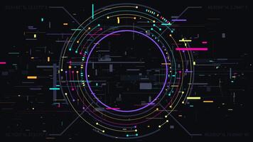 Futuristic Cyberpunk Tech Background. Digital Technology Banner vector