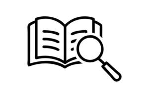 World Book and Copyright Day A magnifying glass placed over an open book, highlighting the importance of reading and researching on World Book and Copyright Day vector