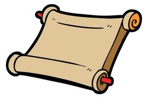 Old manuscript scroll with classic design, capturing the essence of written history and intellectual legacy for World Book and Copyright Day vector
