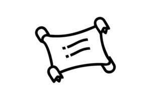 Classic old scroll or parchment with delicate embellishments, symbolizing history, writing, and literature on World Book and Copyright Day vector