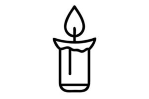 A candle and lamp on a wooden table, creating a cozy ambiance perfect for reading and relaxation on World Book and Copyright Day vector