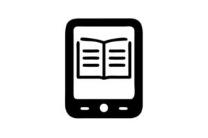 Modern ebook reader with digital book page and tablet, illustrating the future of reading on World Book and Copyright Day vector