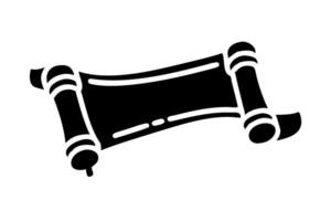 Ancient manuscript scroll with rolled edges, reflecting the timeless nature of literature and education for World Book and Copyright Day vector