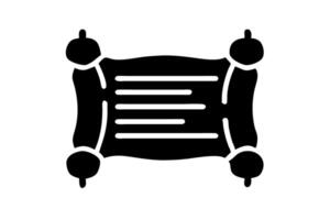 Elegant vintage scroll with intricate design, representing the rich history of manuscripts and literature on World Book and Copyright Day vector