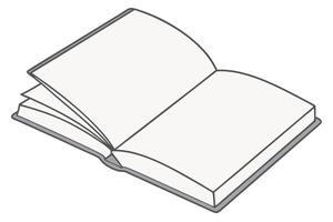 Creative open book design with sharp lines and clarity, ideal for World Book Day, reading promotion, and educational resources vector