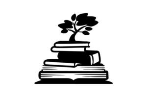 World Book Day Inspirational growth with books and a vibrant tree illustrating the power of learning vector
