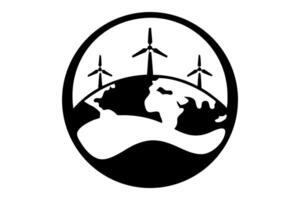 Global Wind Energy Sustainable Power Clean Energy Renewable Resources Earth Environment Green energy Earth Day Ecology Green Technology Wind Turbines Alternative Energy Sources Climate Change Solution vector