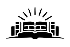 An open book under the bright sun, with rays extending, symbolizing enlightenment and new opportunities for World Book Day vector