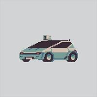 Pixel art illustration Futuristic Car. Pixelated Cyberpunk Car. Futuristic Cyberpunk Car Icon pixelated for the pixel art game and icon for website and game. old school retro. vector
