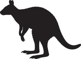 A silhouette of a Tree Kangaroo on a white background vector
