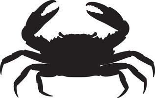 Crab silhouette on white background vector