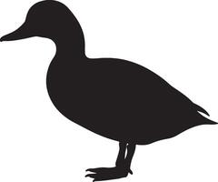 A silhouette of a Whistling Duck on a white background vector