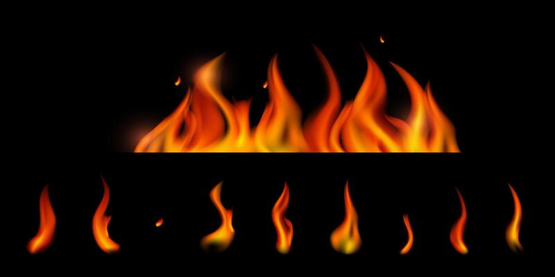 part fire effect mesh fill