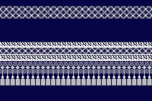 Geometric floral pattern background.flower ethnic pixel pattern,Aztec style,abstract background.design for texture,fabric, vector