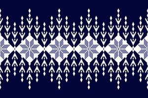 Geometric floral pattern background.flower ethnic pixel pattern,Aztec style,abstract background.design for texture,fabric clothing,decoration,print,sarong vector