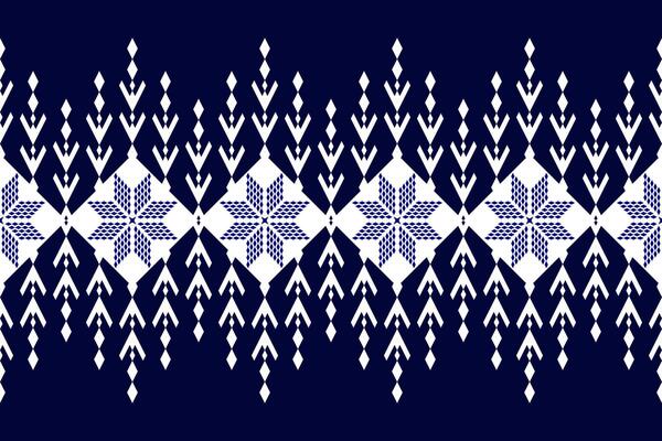 Geometric floral pattern background.flower ethnic pixel pattern,Aztec style,abstract background.design for texture,fabric clothing,decoration,print,sarong