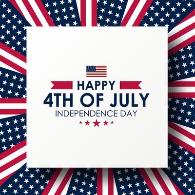 Creative banner for Happy Fourth of July Independence day USA Background Design illustration