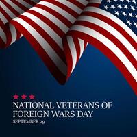 Banner design for National Veterans Of Foreign Wars Day event vector