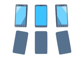 Cartoon Set Collection Cellphone Communication Gadget Simple Design Icon Digital Source vector