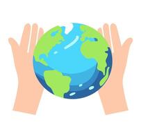 Cartoon World Environment Day Simple Design Icon Digital Source vector
