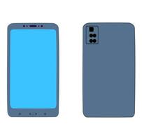 Cartoon Cellphone Gadget Communication Front And Back Simple Design Icon Digital Source vector