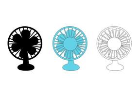 Cartoon Set Collection Fan Simple Design Icon Digital Source vector