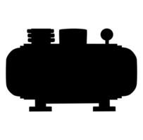 Cartoon Silhouette Compressor Machine Icon Digital Source vector