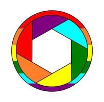 Cartoon Simple Logo Circle LGBT Pride Moth Day Simple Design Icon Digital Source vector