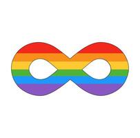 Cartoon Simple Logo Infinite LGBT Symbol Pride Month Day Simple Design Icon Digital Source vector