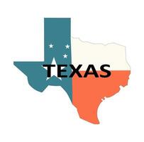 Cartoon Colored Texas Map Simple Design Icon Digital Source vector