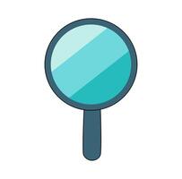 Cartoon Magnifying Glass For Search Information Simple Design Icon Digital Source vector