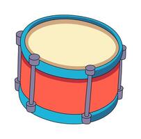 Cartoon Classic Red Drum Simple Design Icon Digital Source vector