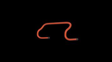 Speed Hurdle Rotating on a Transparent Background. Seamless Loop. 4K video