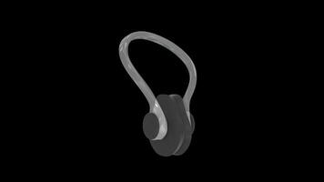 Silicone Nose Clip Rotating on a Transparent Background. Seamless Loop. 4K video