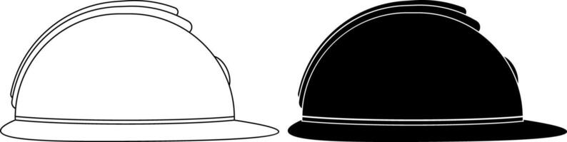 side view Adrian helmet icon set vector