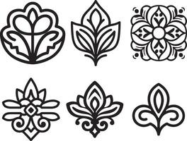 Luxury ornamental Intricate Black Line Art Designs for Decorative Purposes vector