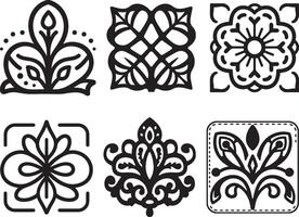 Luxury ornamental Intricate Black and White Decorative Design vector