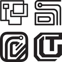 Geometric Shapes for Technology or Design Inspiration vector